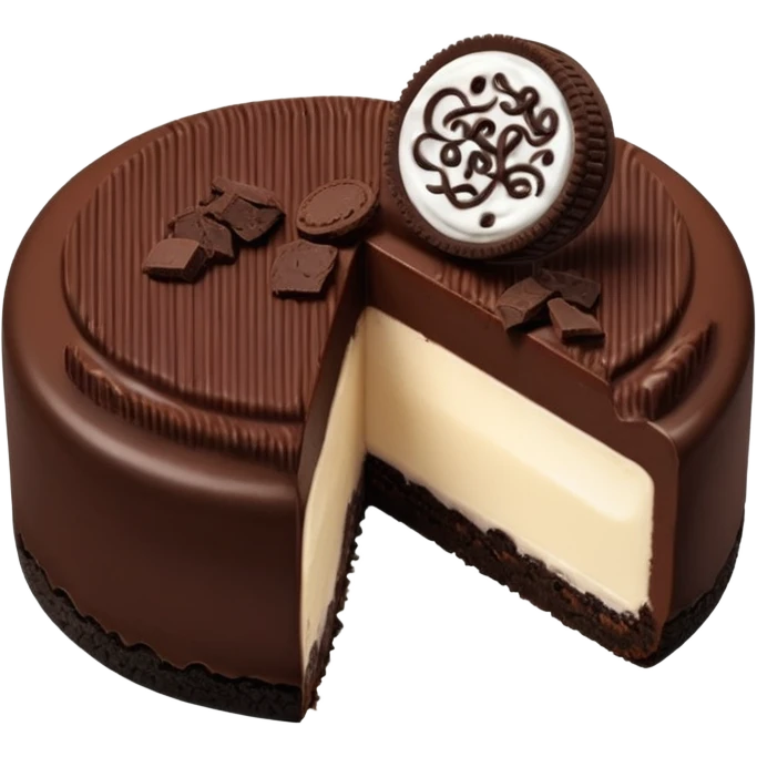 Chocolate Cheesecake Oreo emoji