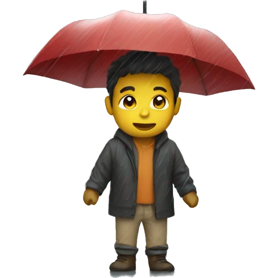 Standing in the rain emoji