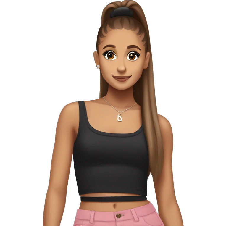 Ariana grande in a crop top emoji