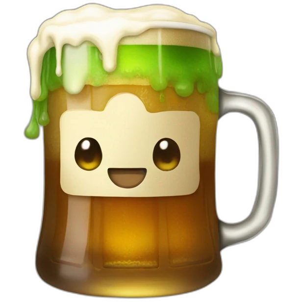 Zelda drink a beer emoji