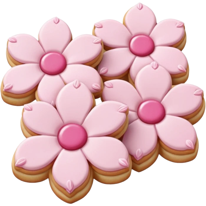 Cherry blossom shaped cookies emoji