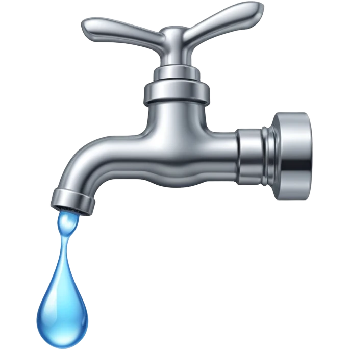 a faucet with a water droplet at the end emoji