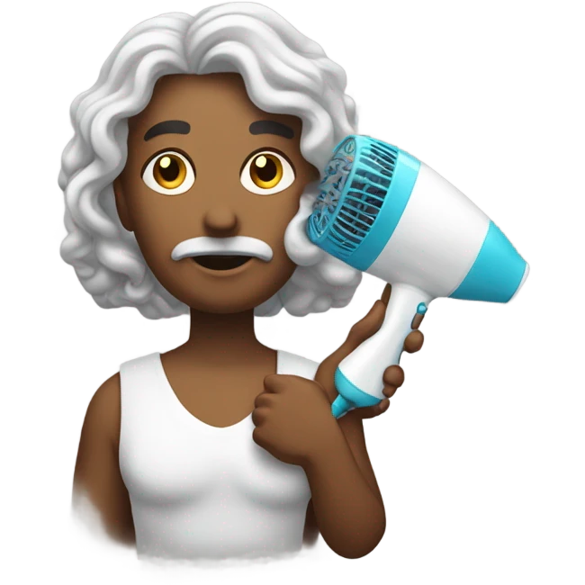 God using a hair dryer  emoji