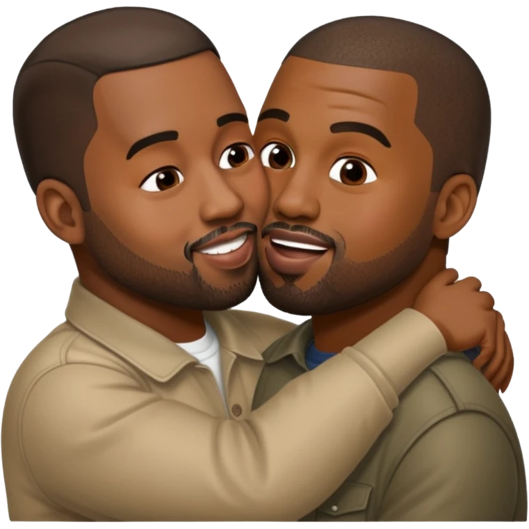 kanye kissing kanye emoji