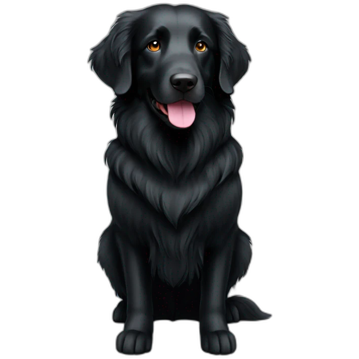 Flat coated retriever emoji