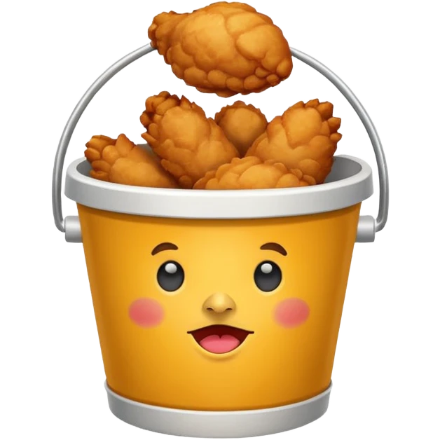 simple fried chicken bucket, minimal details emoji