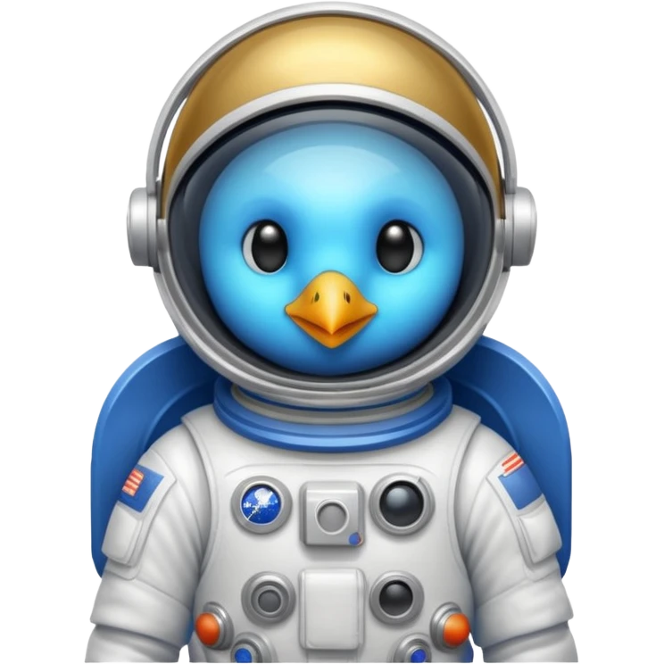 bird with astronaut suit emoji