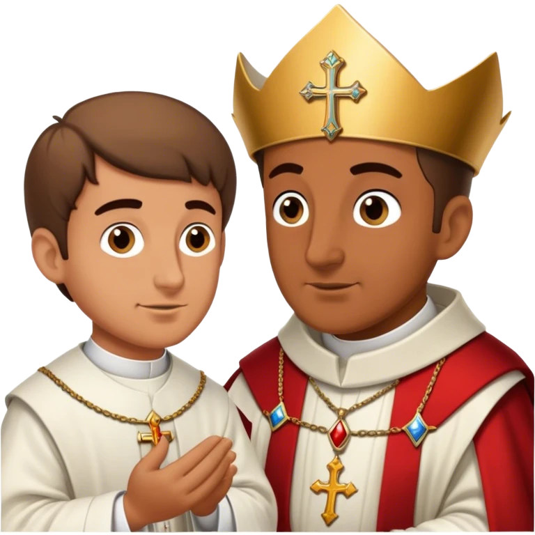 italian XV century duke talking to priest emoji