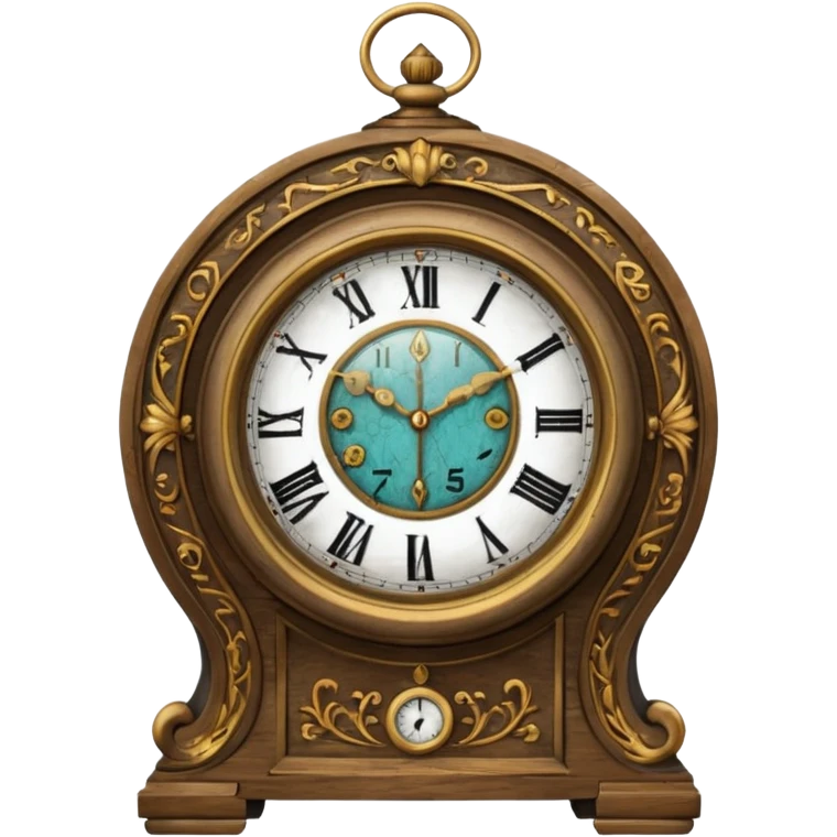 Whispering Clock old and creepy looking  emoji