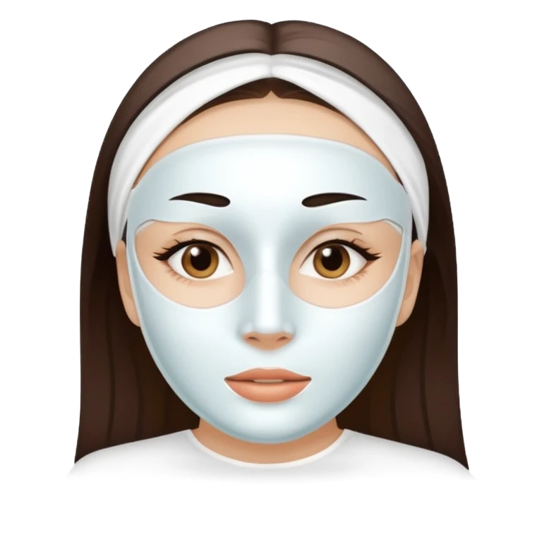 a white skincare beauty mask pack for face, without human's face emoji
