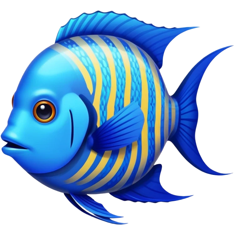 Blue tropical fish with vibrant colors emoji