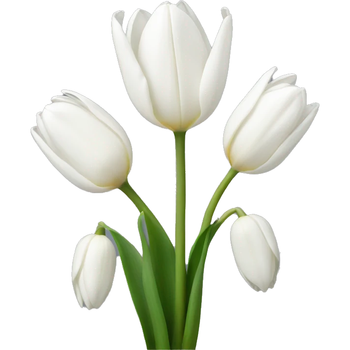 White tulips emoji