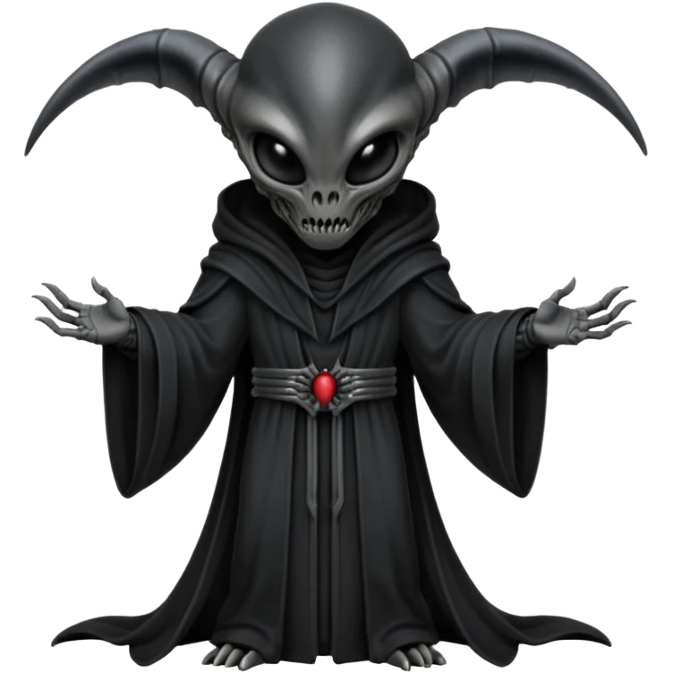I need an emoji of a xenomorph alien in a sith robe emoji