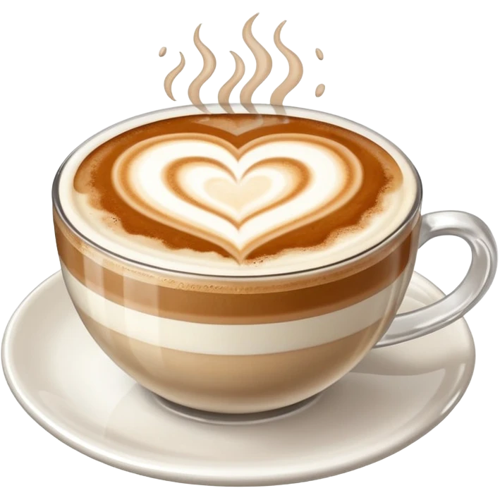 Cappuccino avec cœur  emoji