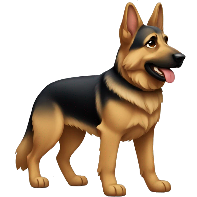 German Shepard standing up emoji