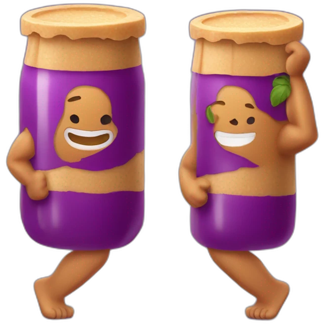 peanut butter and jelly with biceps emoji
