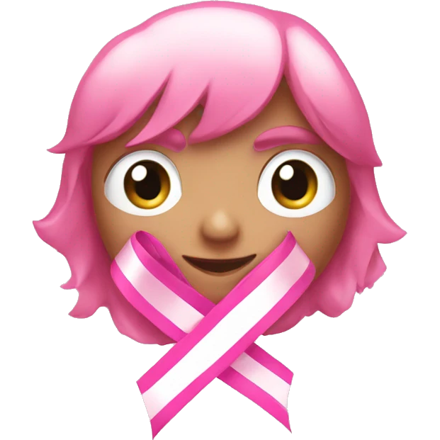 Pink typos with ribbon emoji
