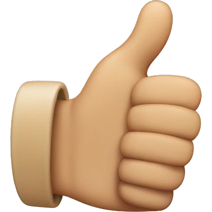 huge thumb doing thumbs up  emoji