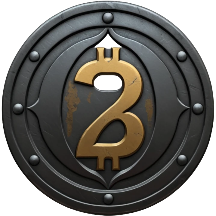 Minimal emoji, gothic metal coin made of black steel, engraved number 2 at the center, ancient industrial aesthetic, worn metal texture, no glow, no neon, flat emoji design, centered, transparent background emoji