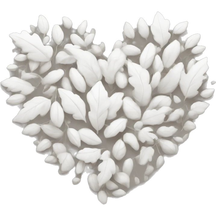 white autumn heart emoji
