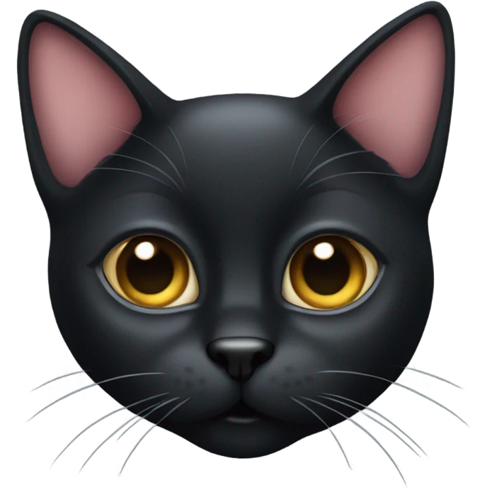 Heart eyes black cat emoji