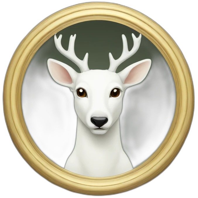 white deer in the marvelous mirror emoji