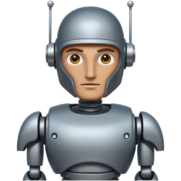 Greek Robot a giant and have good body made of iron and a good face like greek gods  emoji