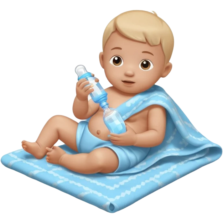 isometric style of items in a "baby list" emoji