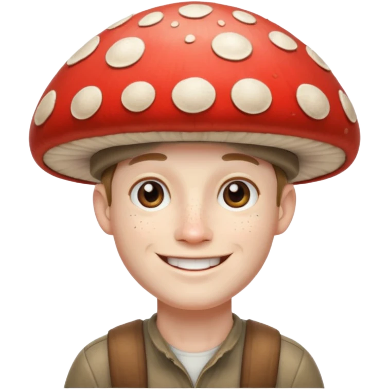 mushroom capped man
 emoji