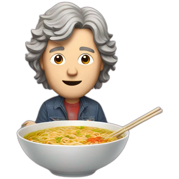 James May eat ramen emoji