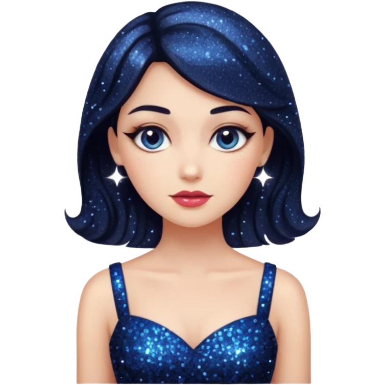 Glitter noir darling emoji