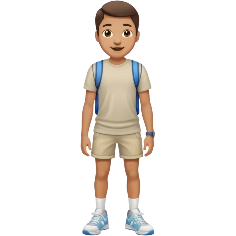 🧍🏻make him in shorts and sneakers emoji