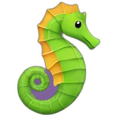 seahorse front basketball background emoji