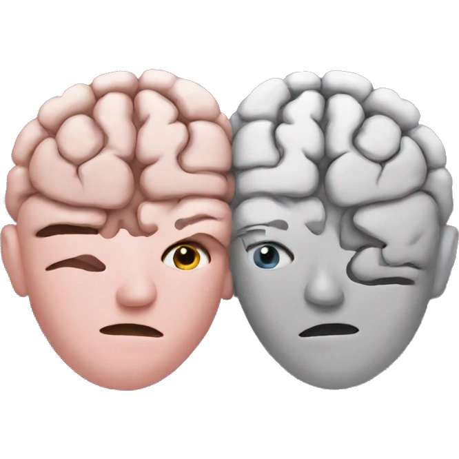 Half brain half heart emoji