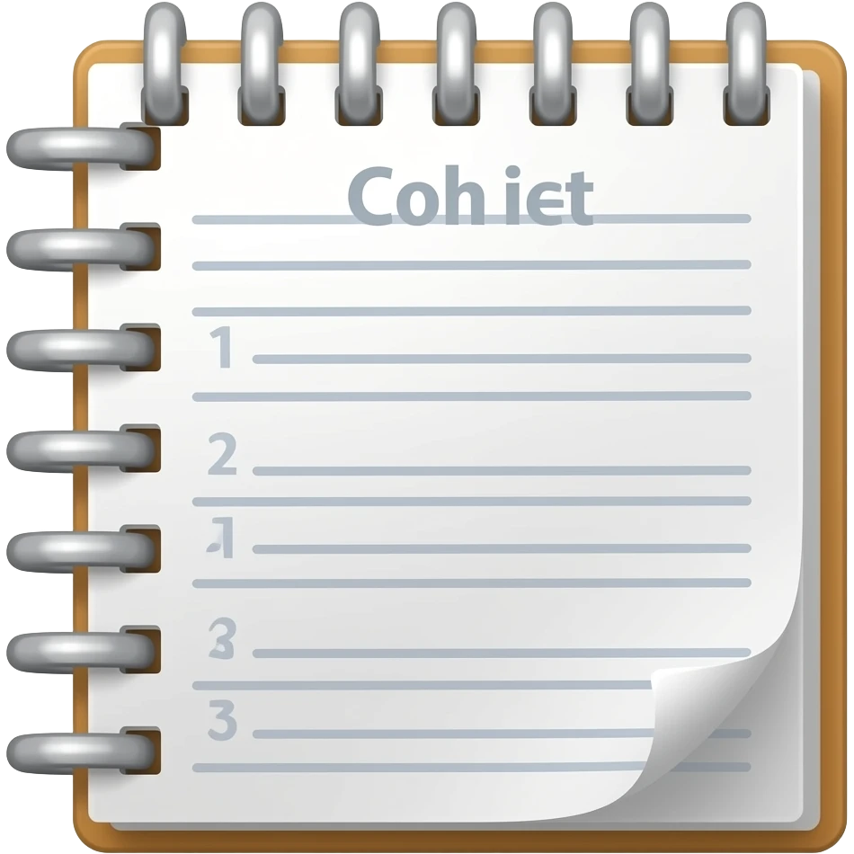 Cuaderno con lista de contactos emoji