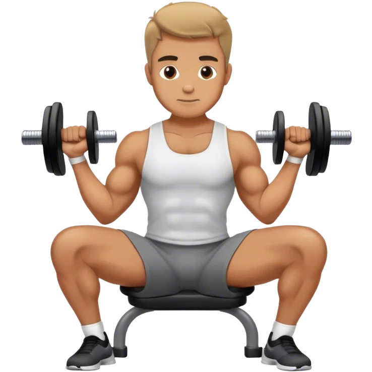 man seated weighted wrist curl emoji