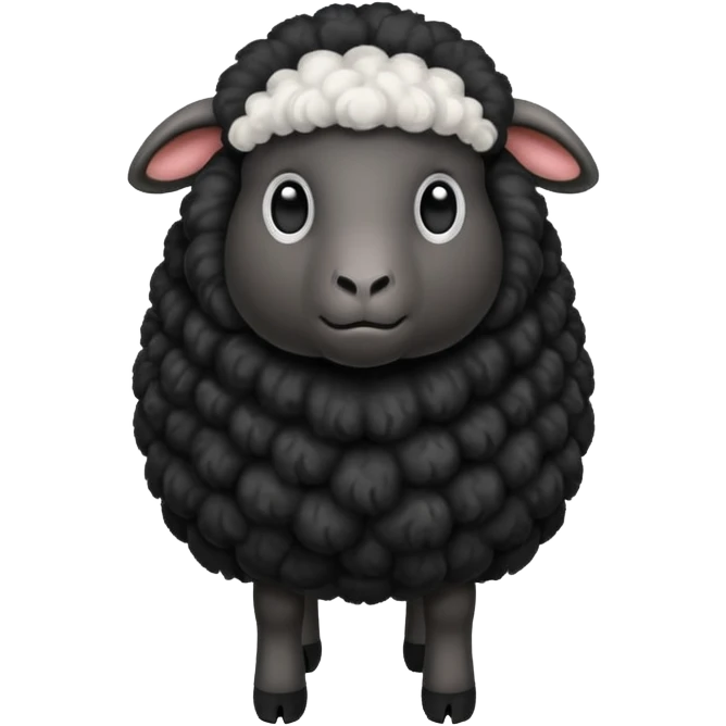 black sheep emoji with black wool emoji