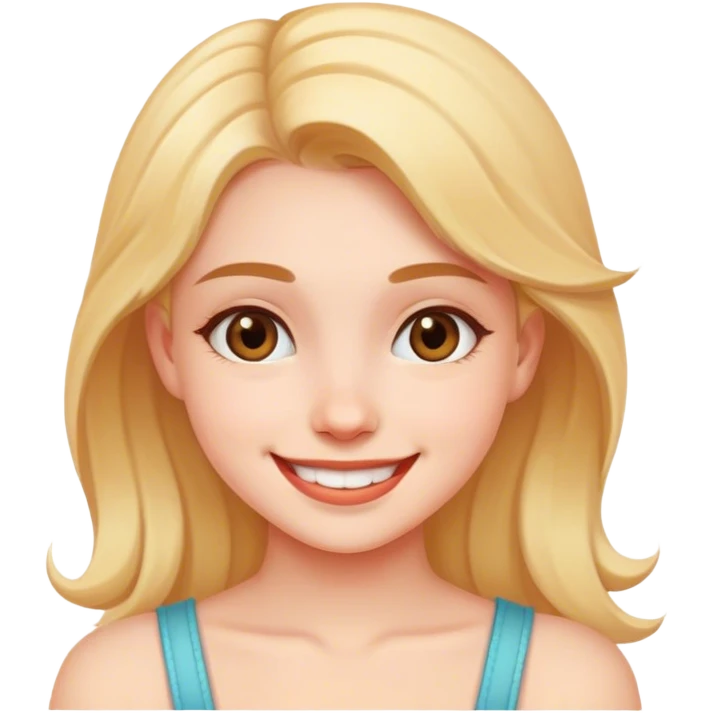 Un emoji de una chica sonriendo suavemente  emoji