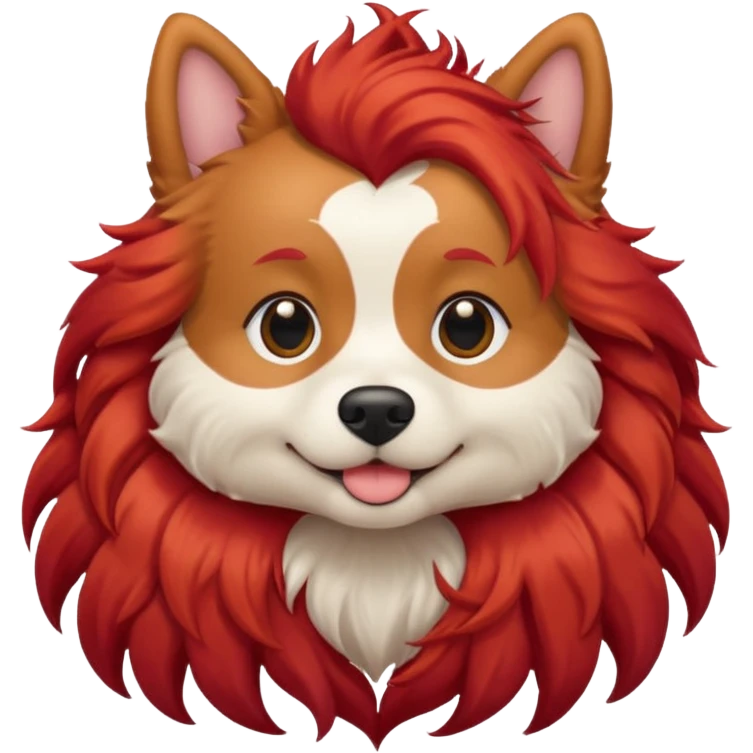 dog withlong  red hair emoji