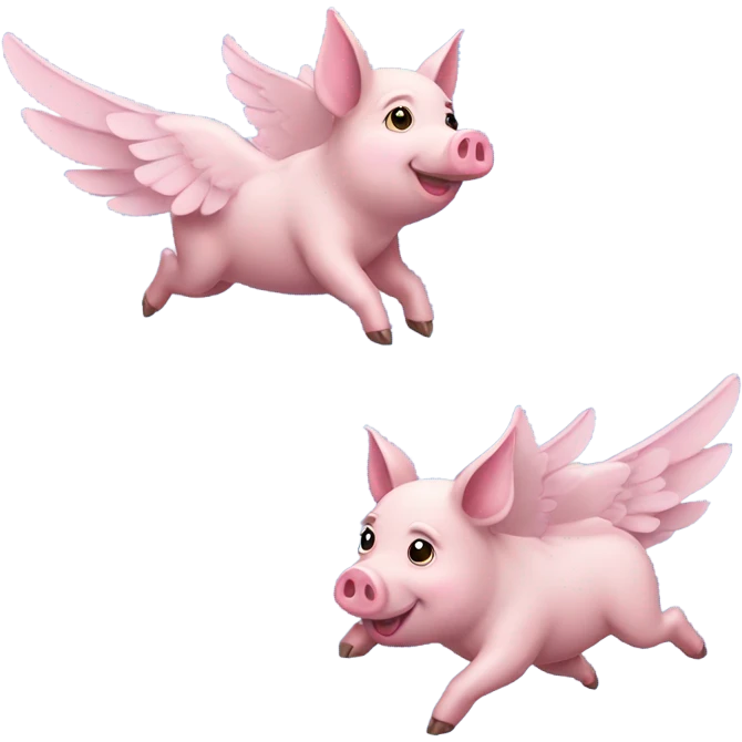 pigs flying emoji