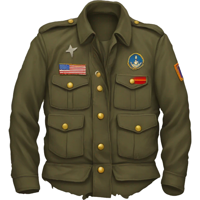 torn dirty military jacket emoji