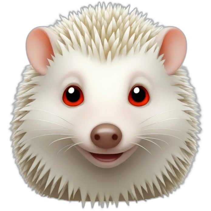 Hedgehog albino red eyes emoji