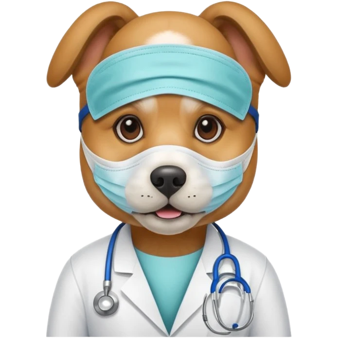 doctor dog Wearing Medical Mask emoji