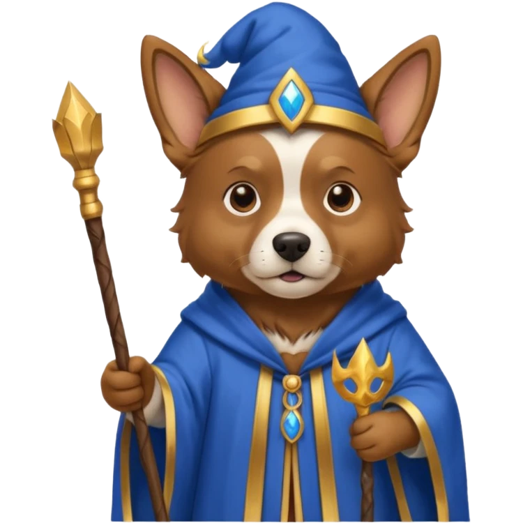 Dog wizard emoji