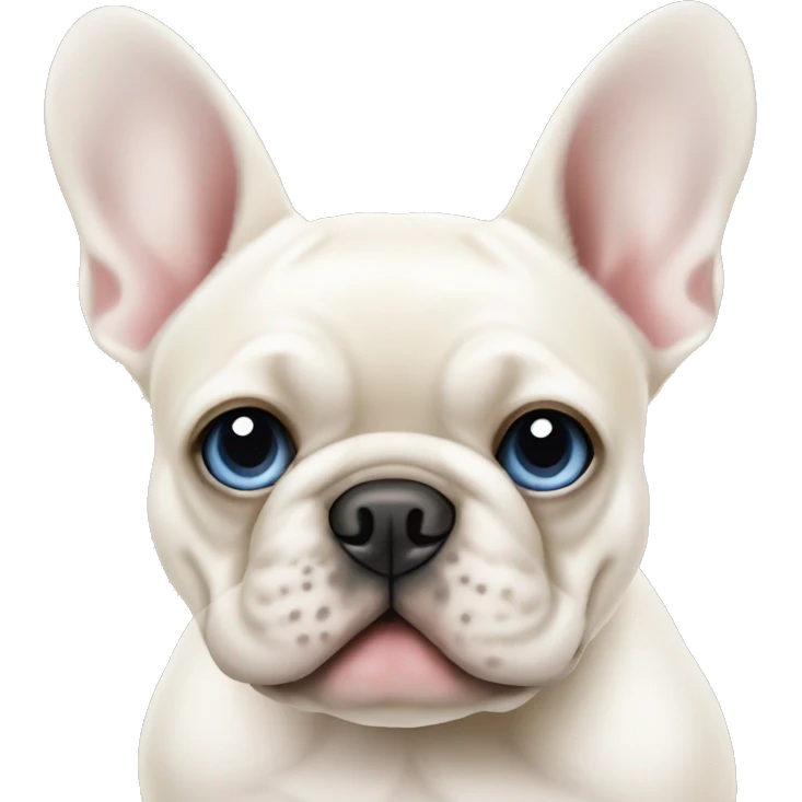 French bulldog blue eyes cream colour emoji