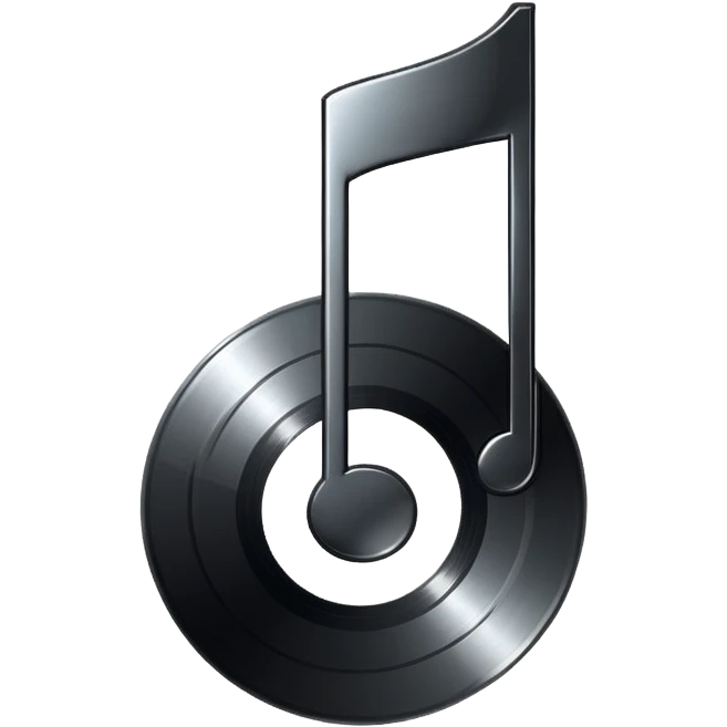 music note with a music disc emoji