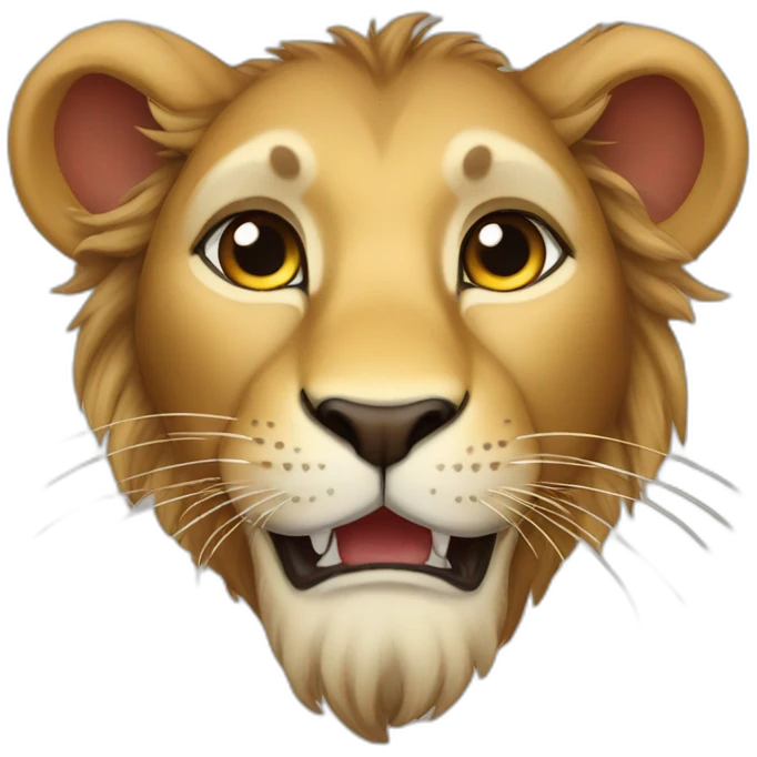 Lion sur lapin emoji