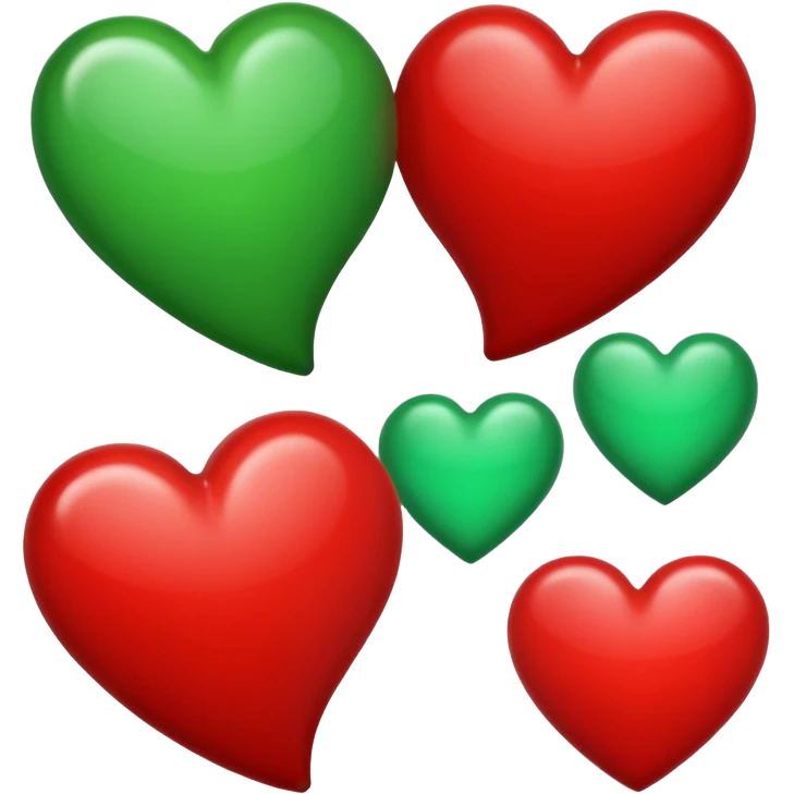 heart emoji that's half red, half green emoji
