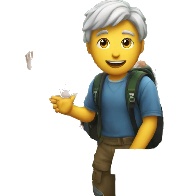 Guy meeting students emoji