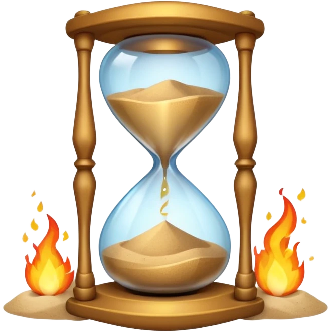 ⏳✨ — Hourglass + Spark

An hourglass with a tiny spark at the centre. emoji